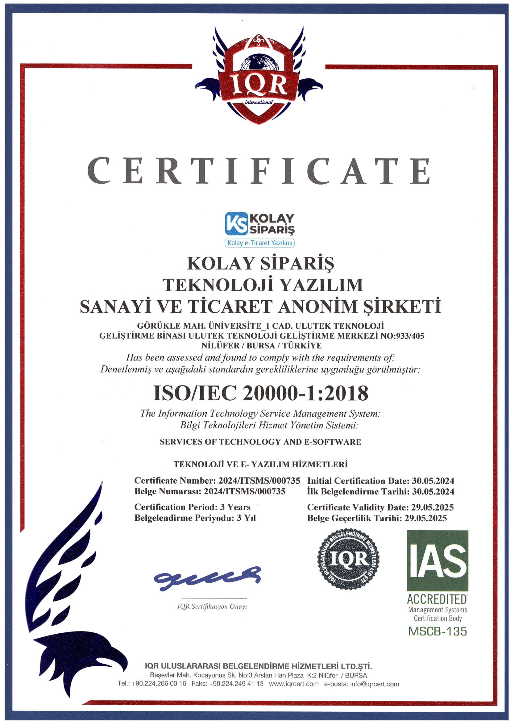 Bilgi Teknolojileri Hizmet Yönetim Sistemi